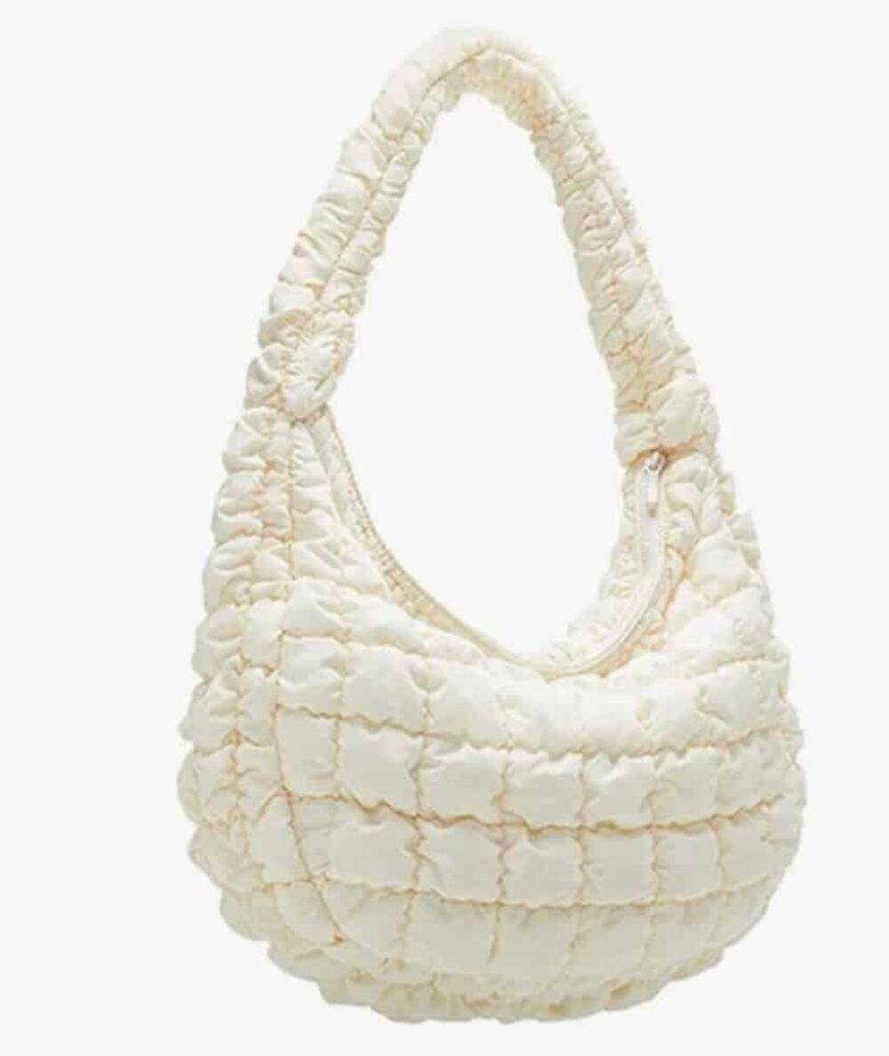 NWT Ariana Grande quilted tote bag ivory